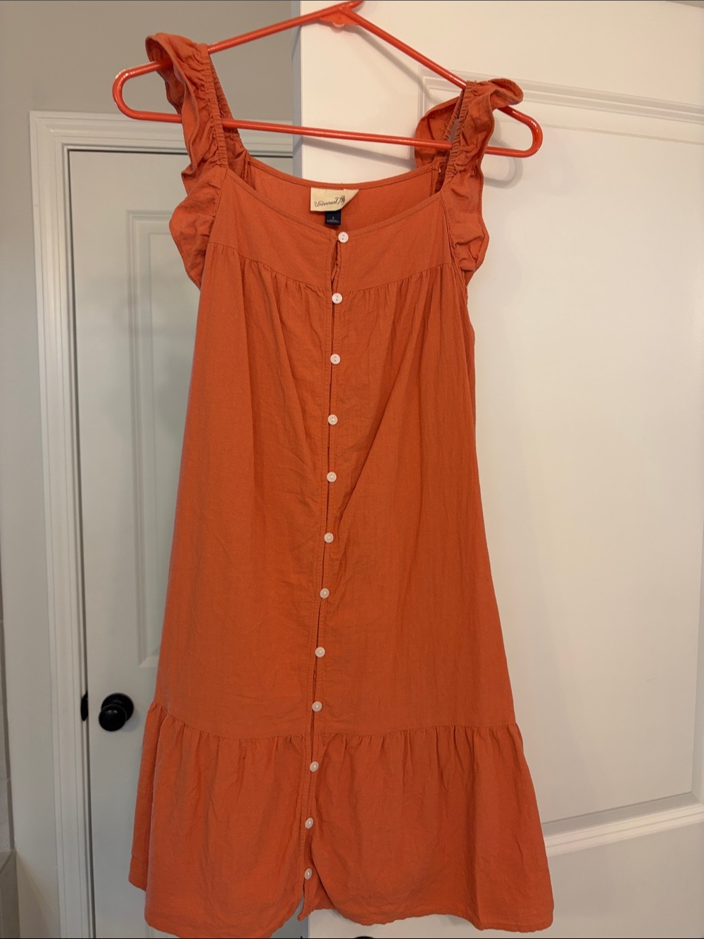 Universal Thread Orange Button-Front Sundress